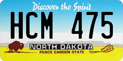 ND license plate HCM475