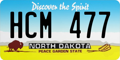 ND license plate HCM477