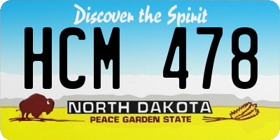 ND license plate HCM478