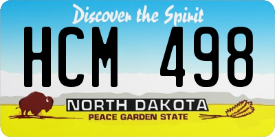 ND license plate HCM498