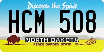 ND license plate HCM508