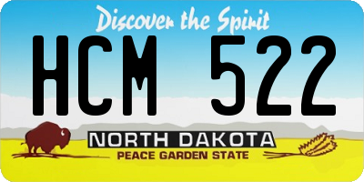 ND license plate HCM522