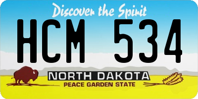 ND license plate HCM534