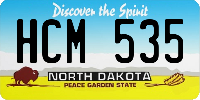 ND license plate HCM535