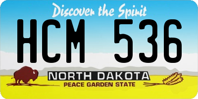 ND license plate HCM536