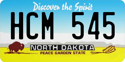 ND license plate HCM545