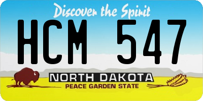 ND license plate HCM547