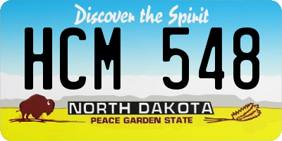 ND license plate HCM548