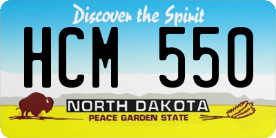ND license plate HCM550