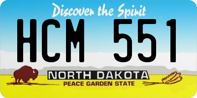 ND license plate HCM551