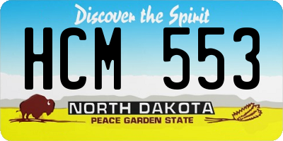 ND license plate HCM553