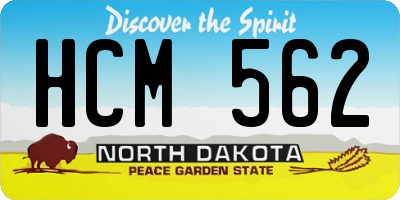 ND license plate HCM562