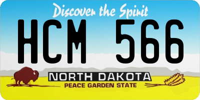 ND license plate HCM566