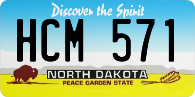 ND license plate HCM571