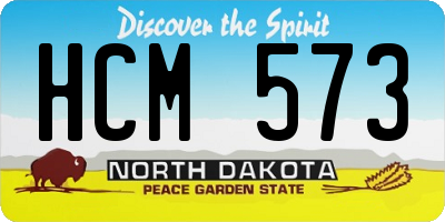 ND license plate HCM573