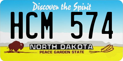 ND license plate HCM574