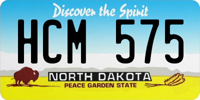 ND license plate HCM575