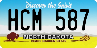 ND license plate HCM587