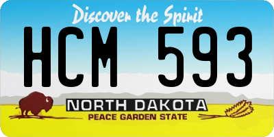 ND license plate HCM593