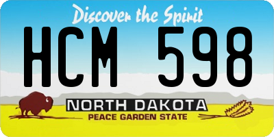 ND license plate HCM598