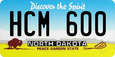 ND license plate HCM600