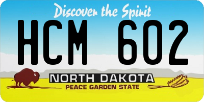 ND license plate HCM602