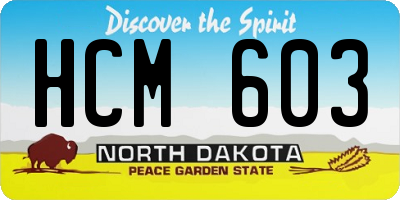 ND license plate HCM603