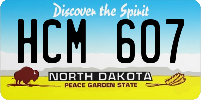 ND license plate HCM607