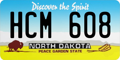 ND license plate HCM608