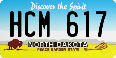 ND license plate HCM617