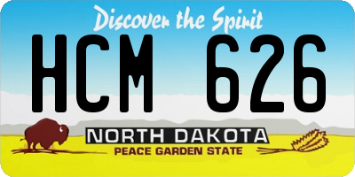 ND license plate HCM626