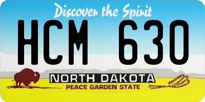 ND license plate HCM630