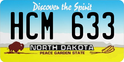 ND license plate HCM633