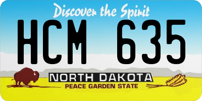 ND license plate HCM635