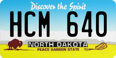ND license plate HCM640