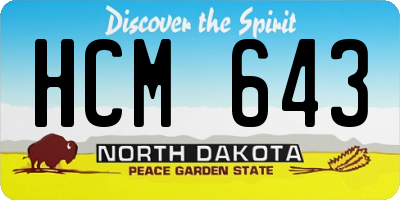 ND license plate HCM643