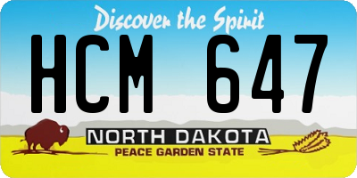 ND license plate HCM647