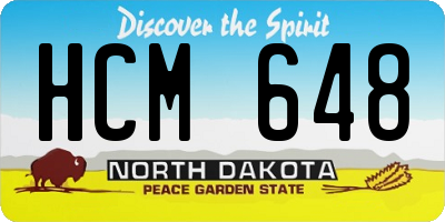 ND license plate HCM648