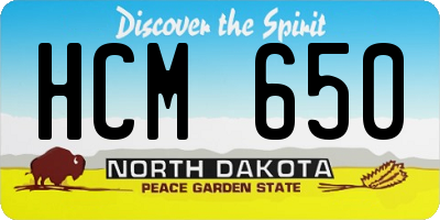 ND license plate HCM650