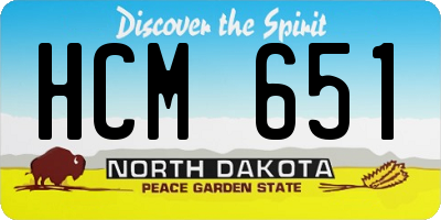 ND license plate HCM651
