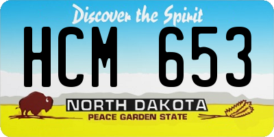 ND license plate HCM653