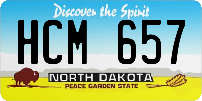 ND license plate HCM657