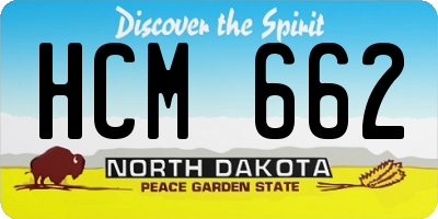 ND license plate HCM662