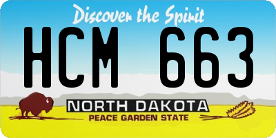 ND license plate HCM663