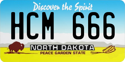 ND license plate HCM666