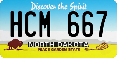 ND license plate HCM667