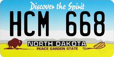 ND license plate HCM668