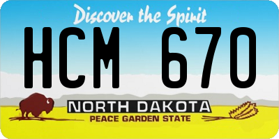 ND license plate HCM670
