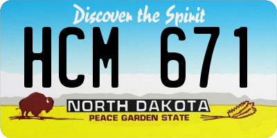 ND license plate HCM671
