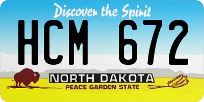 ND license plate HCM672